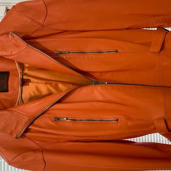 Vintage Orange Danier Leather Jacket - Picture 9 of 9